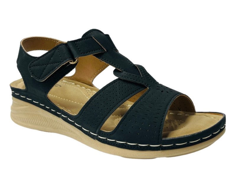 Lightweight Padded Faux Leather Sandals - Sandals - British D'sire