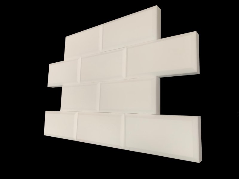 Limited Edition White Melamine Subway Acoustic Studio Foam Treatment 24 Tile Pack - 12" Acoustic Tile Packs - British D'sire