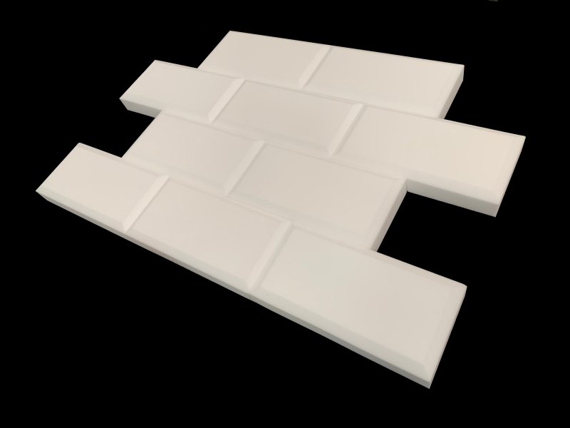 Limited Edition White Melamine Subway Acoustic Studio Foam Treatment 24 Tile Pack - 12" Acoustic Tile Packs - British D'sire