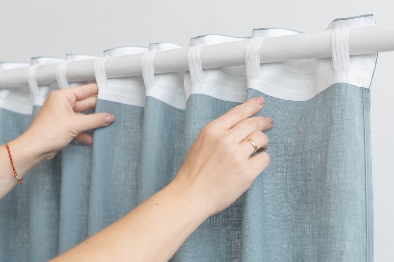 Linen curtain with multifunctional heading tape - Heading Tape - British D'sire