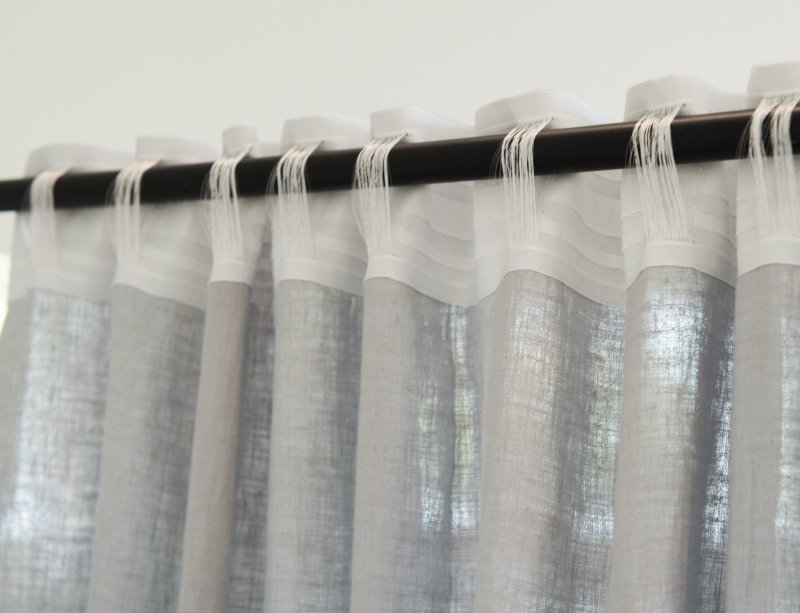 Linen curtain with multifunctional heading tape - Heading Tape - British D'sire