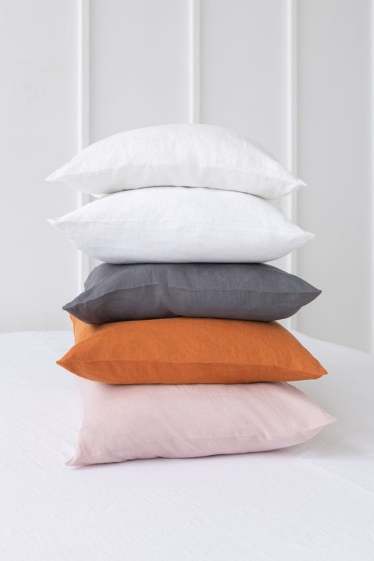 Linen pillow cases with envelope closure - Pillowcases envelope - British D'sire