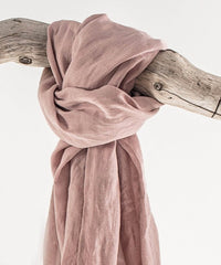 Linen scarf in Pale Pink - Scarf - British D'sire