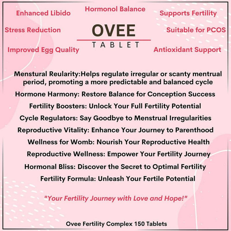 Livewell Nutrition Ovee Fertility Complex 150 Tablets | Hormone Balance Stimulate Ovulation | Treat Irregular & Scanty Menses - Medical Wellness - British D'sire