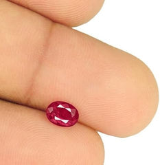 LMDPRAJAPATIS Natural AA++ Ruby Loose Cut Gem, 9.5 carats, Red, Original Unheated Untreated, Astrological Purpose Stone - Gemstones - British D'sire