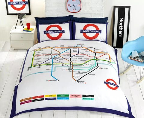 London Underground Kids Bedding Duvet Quilt Cover Set - Home, Furniture & DIY:Bedding:Bedding Sets & Duvet Covers - British D'sire