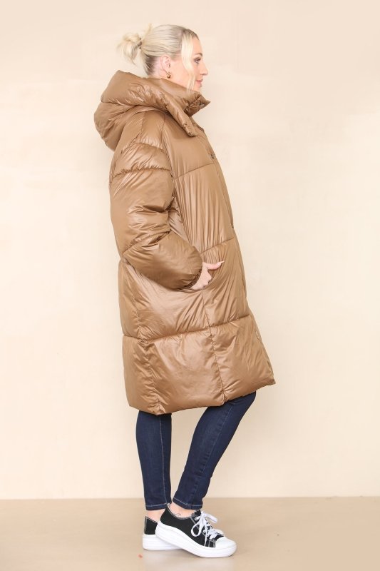 Longline Hooded Gilet Puffer Jacket - Coat - British D'sire