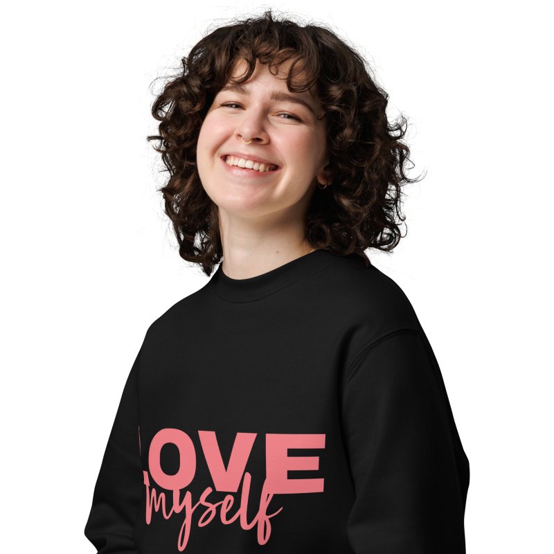 LOVE Myself Unisex eco sweatshirt - Unisex Premium Sweatshirt - British D'sire