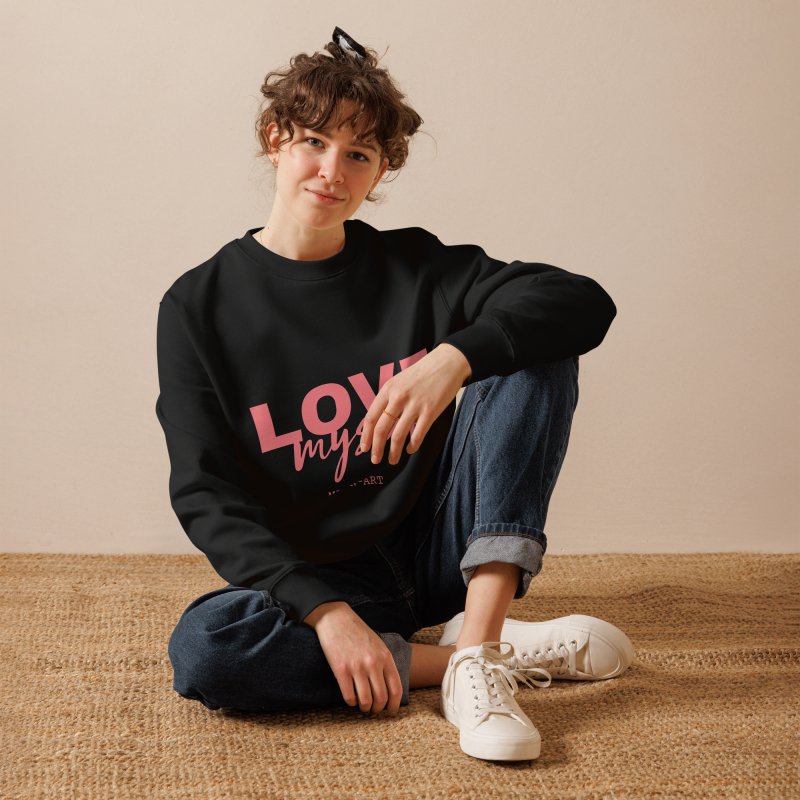 LOVE Myself Unisex eco sweatshirt - Unisex Premium Sweatshirt - British D'sire