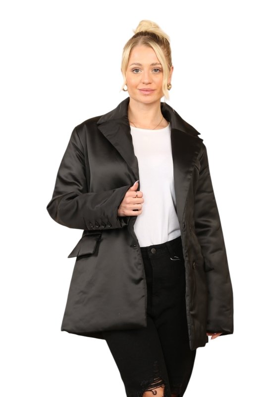 Luxury Black Puffer Jacket - jacket - British D'sire