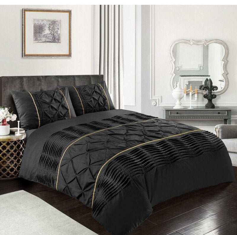 Luxury Duvet Cover Set Double Super King Size Bedding Quilt Bed Black Red White - Home, Furniture & DIY:Bedding:Bedding Sets & Duvet Covers - British D'sire