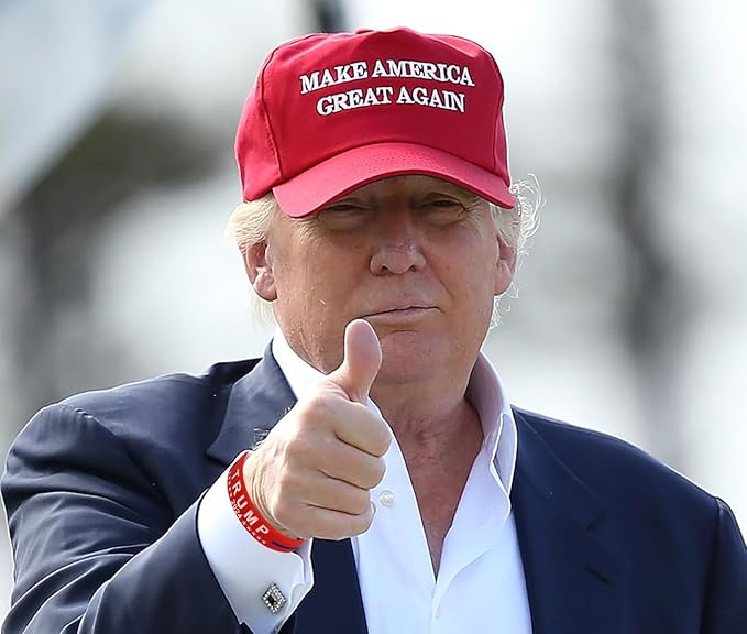 MAGA Trump Hat, Donald Trump Cap, Keep American Great Trump 2020 Hat with Wristband (MAGA - Red)(Size:L) - Hats & Caps - British D'sire