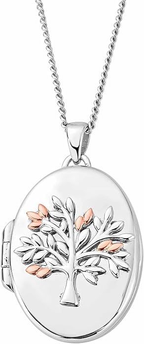 Mara Clogau Tree of Life Oval Locket Standard - Necklaces & Pendants - British D'sire