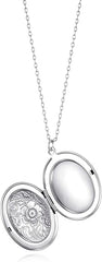 Mara Philip Jones Silver Plated Oval Locket - Necklaces & Pendants - British D'sire