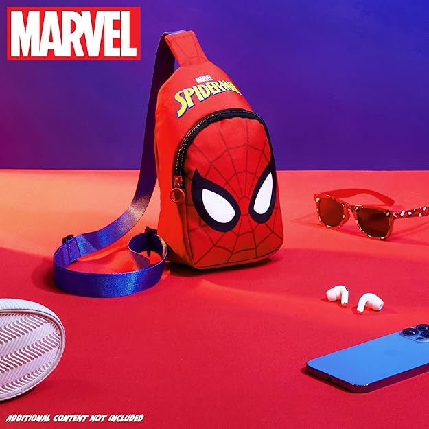 Marvel Spiderman Boys Crossbody Bag Adjustable Strap Zip Compartment Boys Gifts - Bags & Accessories - British D'sire