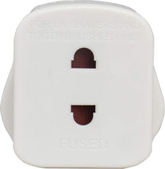 Masterplug Shavingadaptor_01 Electric Shaver Adaptor, 50 x 48 x 46 mm, White - Adapters - British D'sire