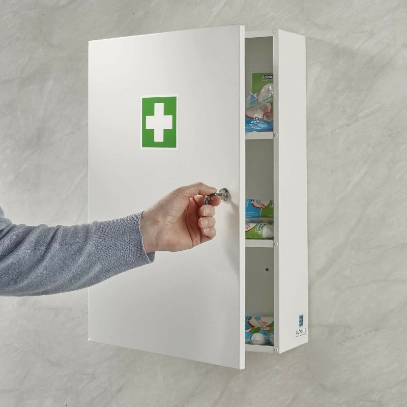 Medical 2 Medicine Storage Cabinet Wall Mounted Extra Large First Aid - Medical Cabinet - British D'sire