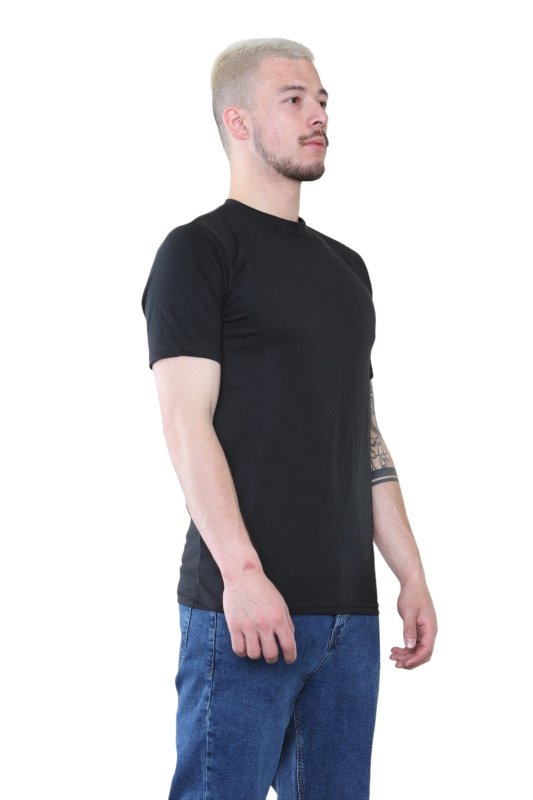 Men's Classic Black T-Shirt – Premium Cotton Crew Neck Tee for Everyday Wear - British D'sire