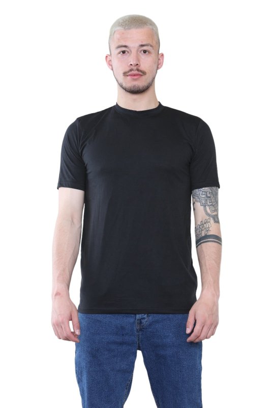 Men's Classic Black T-Shirt – Premium Cotton Crew Neck Tee for Everyday Wear - British D'sire