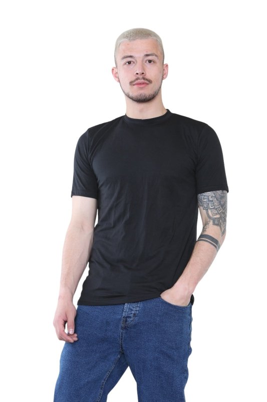 Men's Classic Black T-Shirt – Premium Cotton Crew Neck Tee for Everyday Wear - British D'sire