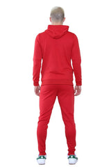 Men's Full - Zip Red Tracksuit Set - Athletic Style and All - Day Comfort - British D'sire