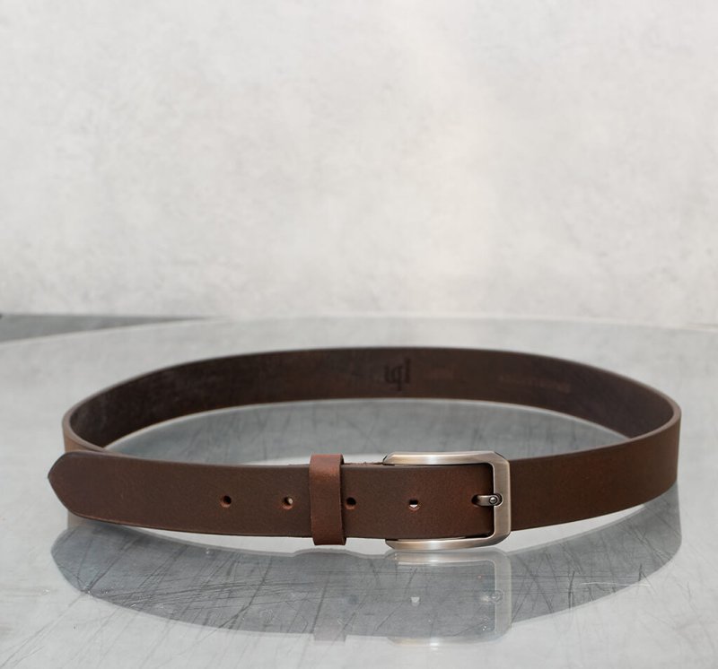 Men's Narrow Oiled Leather Belt - BELT20 - Belts - British D'sire