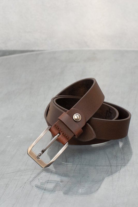 Men's Narrow Oiled Leather Belt - BELT20 - Belts - British D'sire