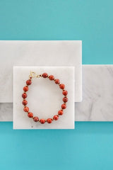 Mens Red Jasper Bracelet - Bracelets - British D'sire