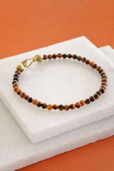 Mens Tigers Eye Mini Bracelet - Bracelets - British D'sire