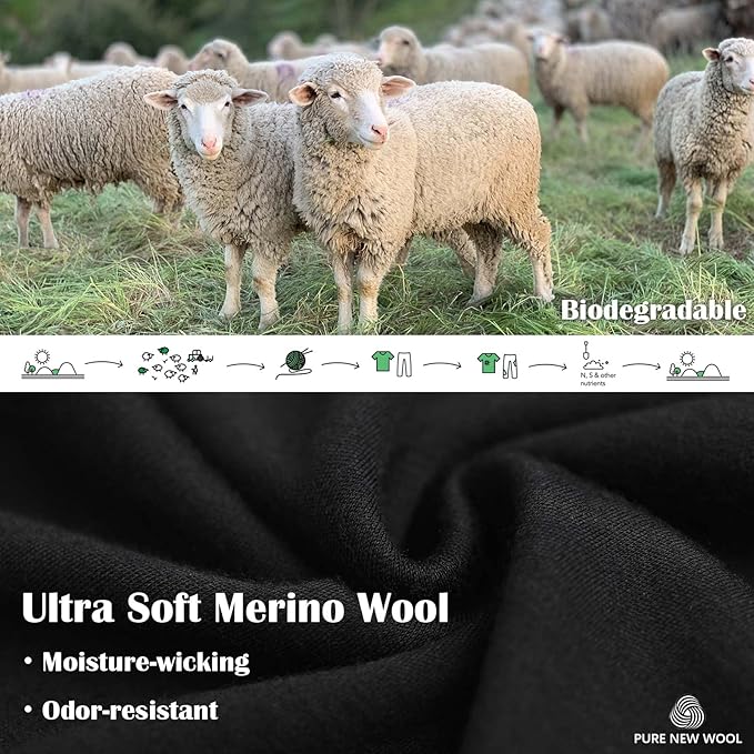 Merino Protect 100% Merino Wool Neck Gaiter Men Women Breathable Face Mask Lightweight Neck Warmer Motorcycle Hiking Hunting - British D'sire