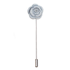 Metallic Rose Lapel Pin, White - All Products - British D'sire