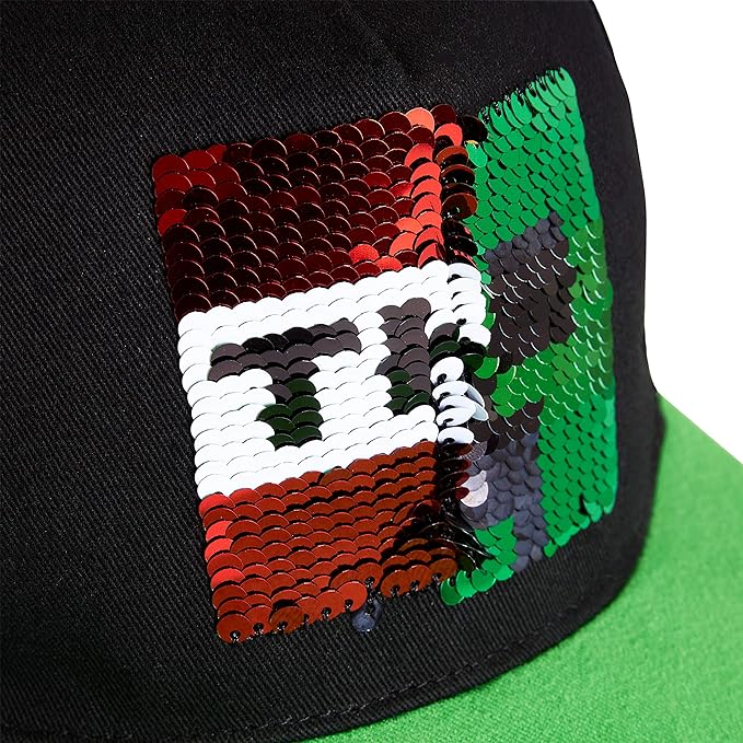 Minecraft Baseball Caps for Boys, Kids Trucker Hat with Creeper and TNT, One Size Baseball Cap, Official Video Game Merchandise for Childrens, Gifts for Gamers (Multicoloured) - British D'sire