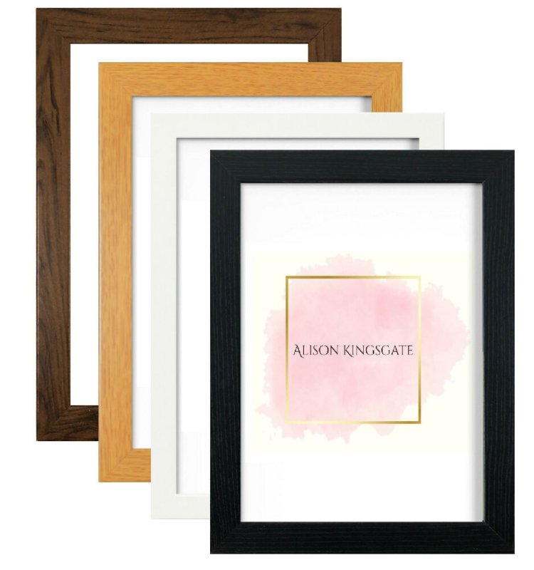 Modern Black 60x40cm Picture Frame - In Multiple Colours & Sizes - 60x40cm Frame With Safe Perspex Front & Wall Mounting - Use As Poster Frames - Photo Frame - 60 x 40 CM Frame Black - Picture Frame - British D'sire