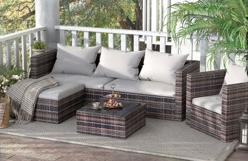 Modular Corner Rattan Sofa - British D'sire