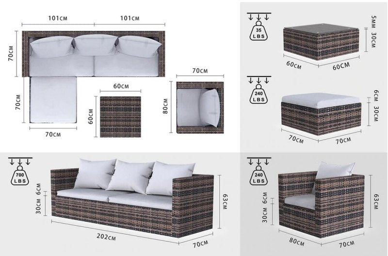 Modular Corner Rattan Sofa - British D'sire