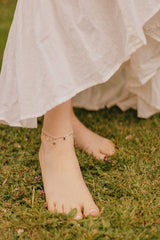 Moon, Star, Quartz & Miyuki Beaded Anklet - Anklets - British D'sire