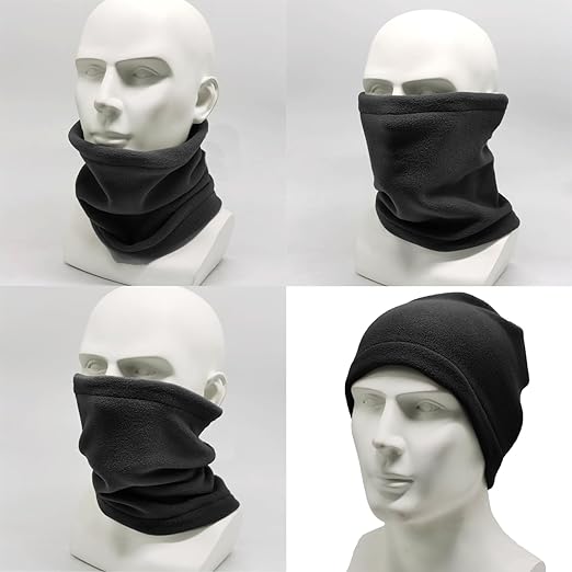 MUNSKT 3Pcs Unisex Neck Warmer, Winter Neck Warmer Scarf, Multifunctional Cycling/Windproof Neck, Ski Mask, UV/Dust Protection Mask, Face Cover for Men Women One Size - Neck Gaiters - British D'sire