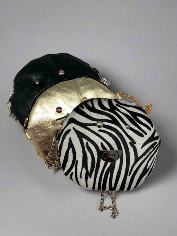 Muse wonky eye chain gold - animal cow handbag - Handbag - British D'sire