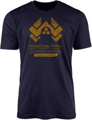 Nakatomi LA Plaza T-Shirt - Adult's Christmas Eve Xmas 1988 Detective Cinema Movie American Action Thiller Film Inspired Fan Top Tee Clothing Present Gift (Navy Prime - Men's T-Shirts - British D'sire