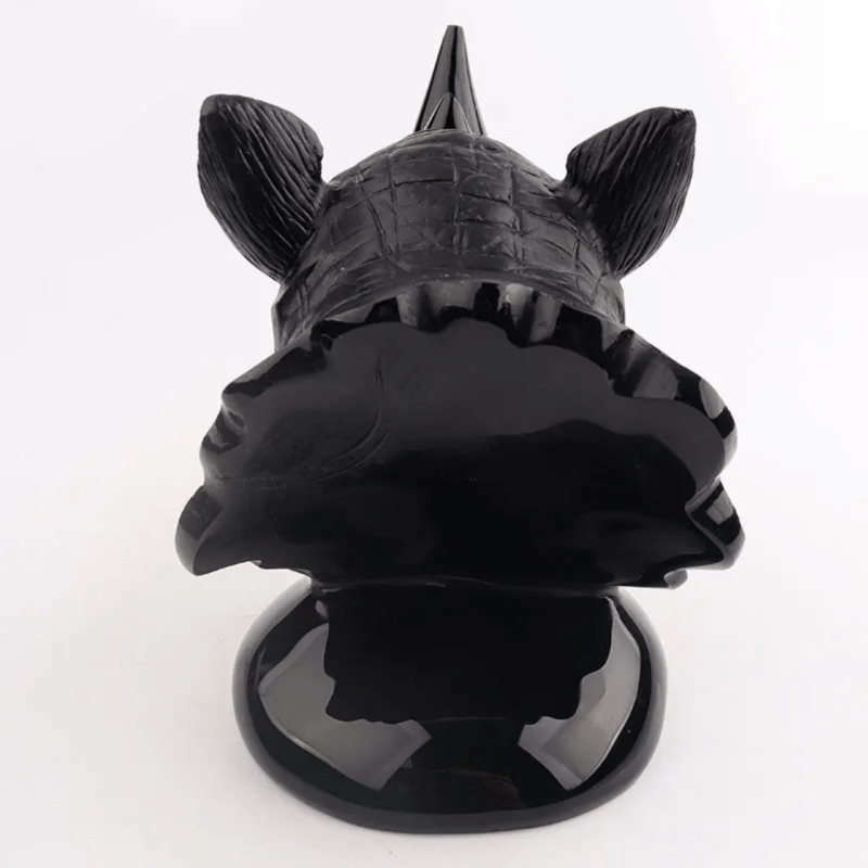 Natural Crystal Obsidian Carving crafts Rhinoceros Animal Handicrafts Exorcism ornaments gem gift - Ornaments - British D'sire