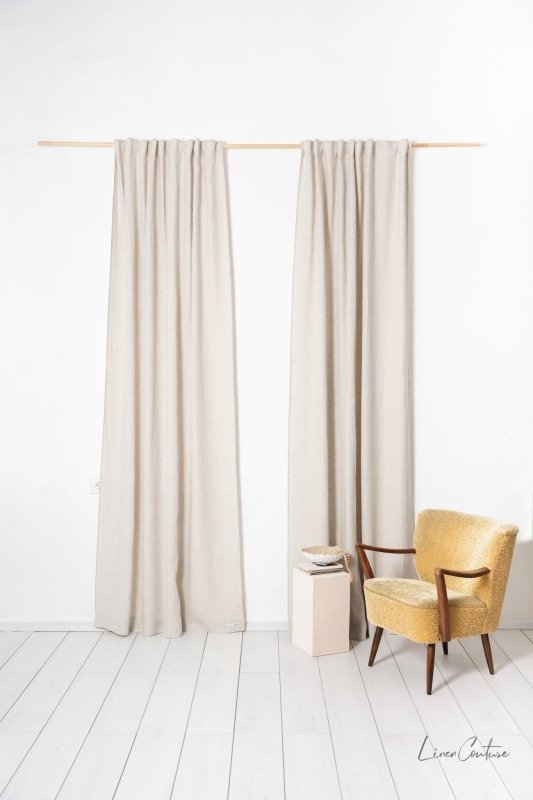 Natural Light linen curtain with multifunctional heading tape - Heading Tape - British D'sire