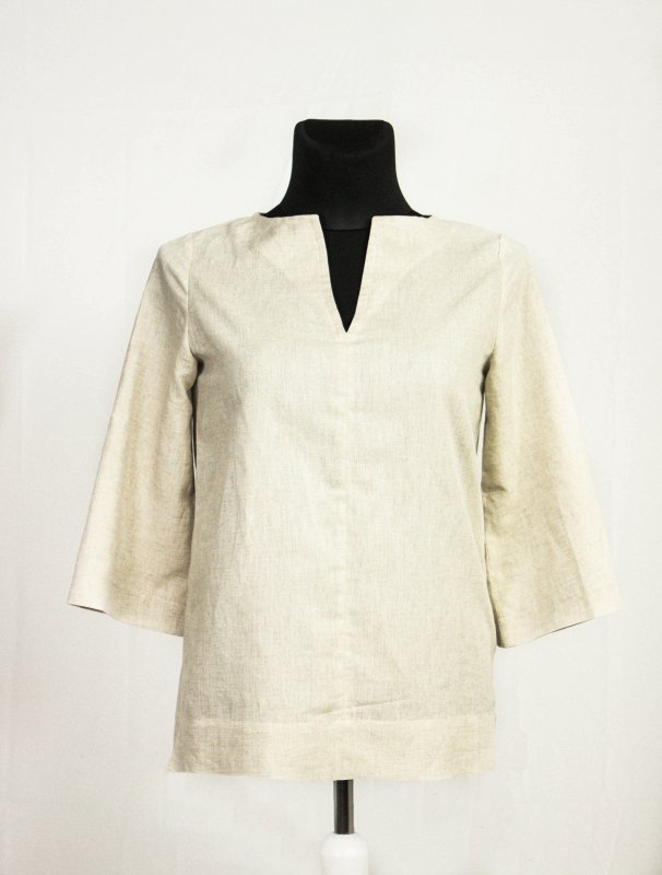 Natural Light linen oversize top - Women's Clothing - British D'sire