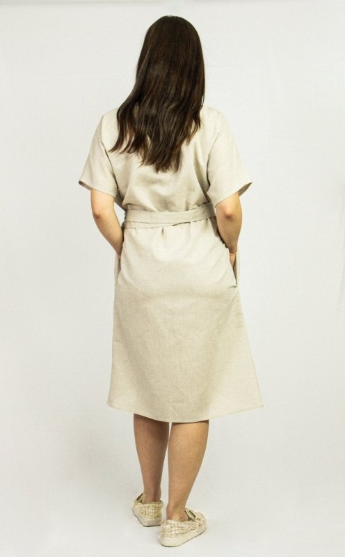 Natural Light linen wrap dress - Women's Clothing - British D'sire