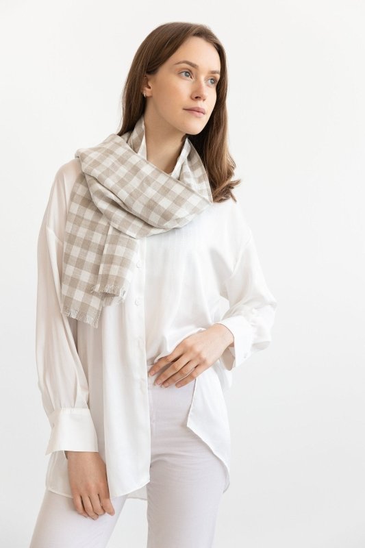 Natural linen scarves - Scarf - British D'sire