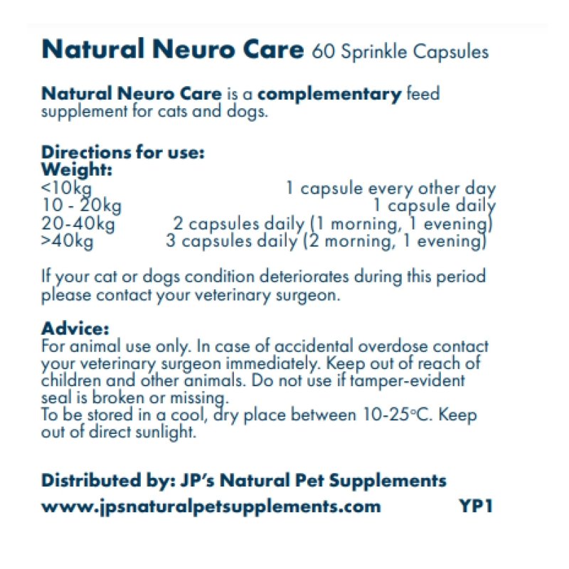 Natural Neuro Supplement for Dogs and Cats - Care - British D'sire