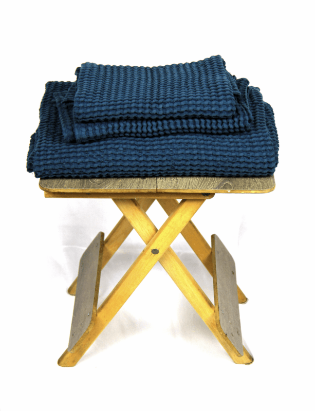 Navy Blue linen waffle towel - Linen waffle towels - British D'sire