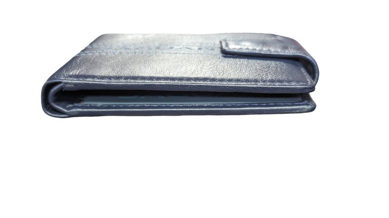 Navy Genuine Leather, Slim, Light, Jaguar inspired Wallet Swolit RFID Blocker Gift Boxed - British D'sire