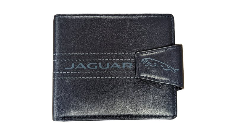 Navy Genuine Leather, Slim, Light, Jaguar inspired Wallet Swolit RFID Blocker Gift Boxed - British D'sire