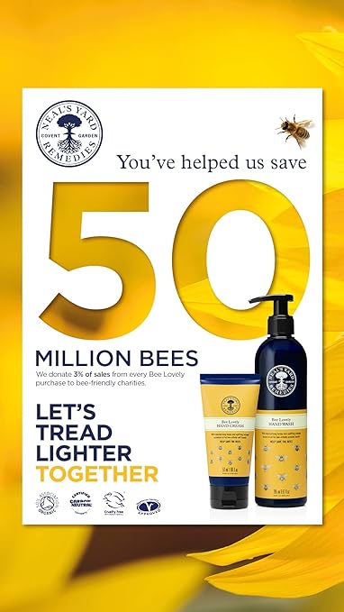 Neal's Yard Remedies | Bee Lovely Nourishing Collection | Set of Hand Cream, Shower Gel, Body Lotion & All Over Balm | Gifts for Women | Pack of 4 - British D'sire