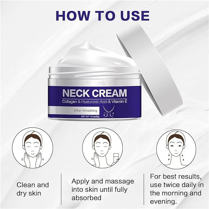 Neck Cream, Tighten & Lift Firming Neck Cream, Anti-Aging Neck Cream For Women, Anti Wrinkle Moisturizing Neck Cream For Women(2PC) - British D'sire